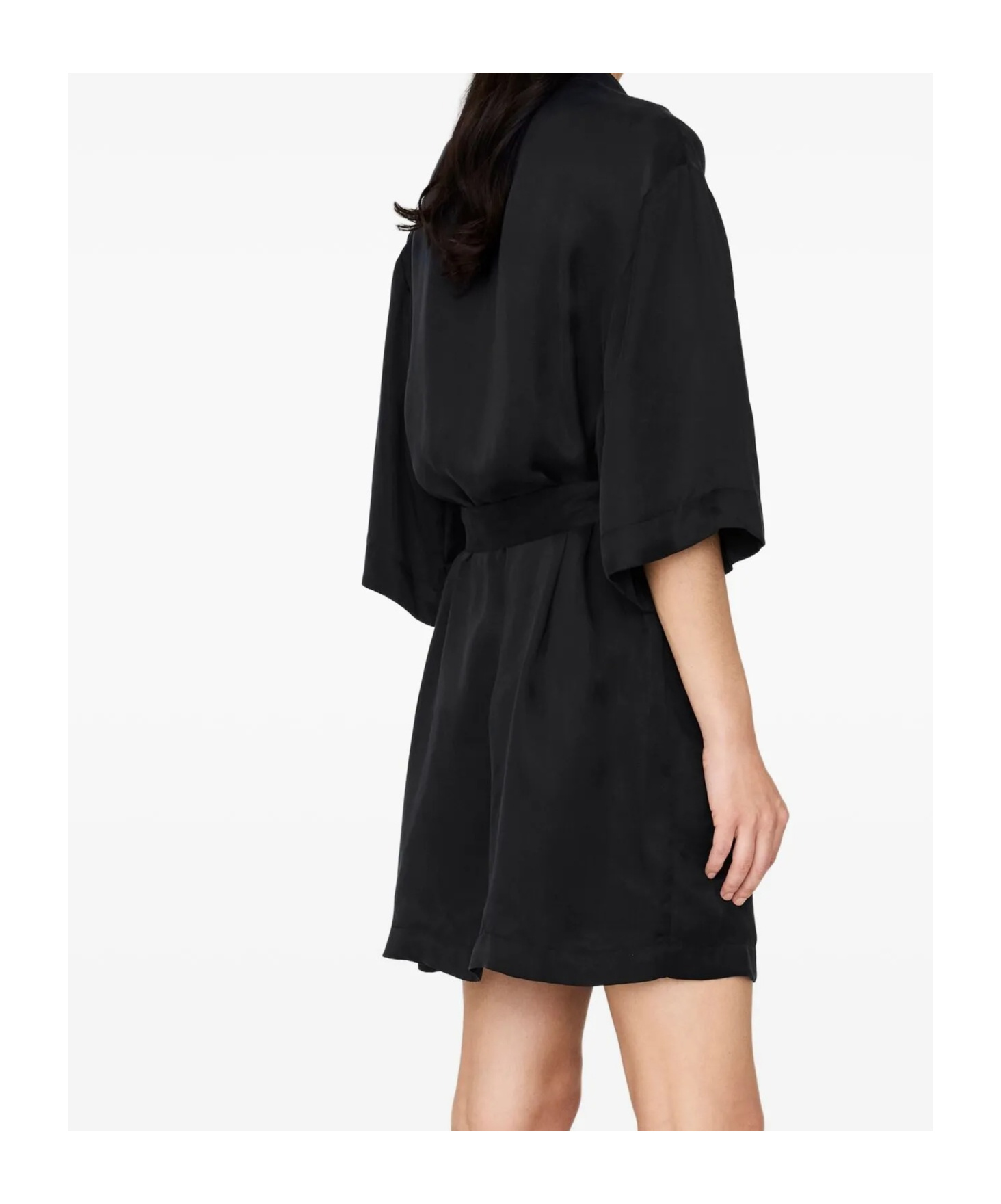 Anine Bing Geri Belted Cargo-pocket Dress In Black