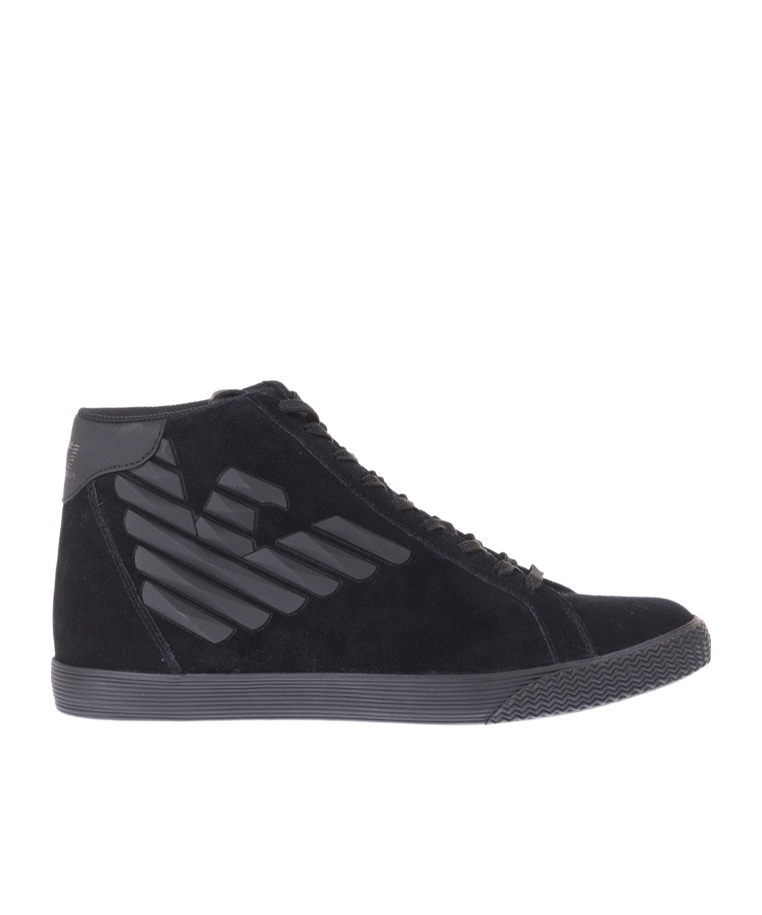 Ea7 Lace-up High-top Sneakers In Black