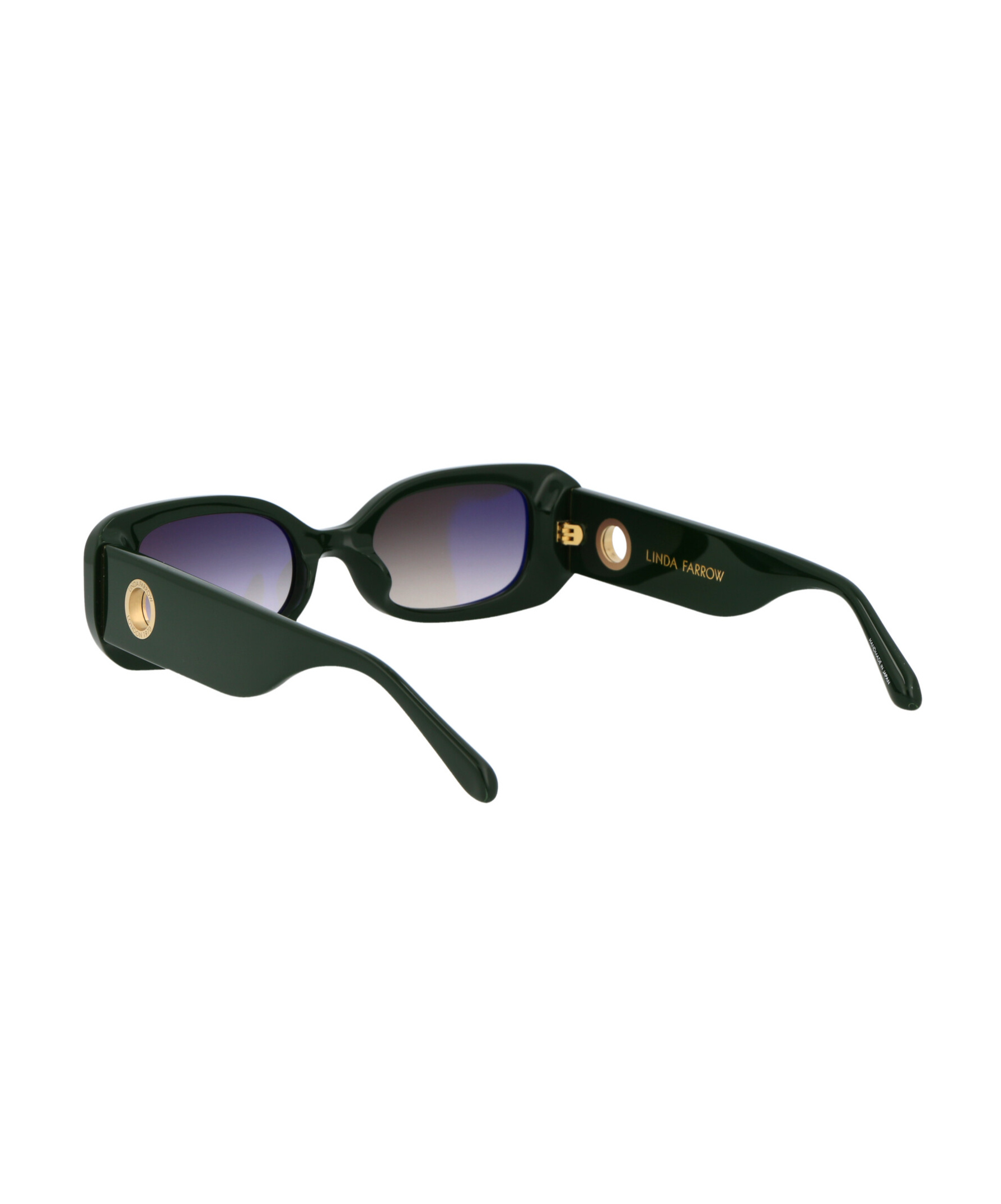 Linda Farrow Lola Rectangle Frame Sunglasses In Black