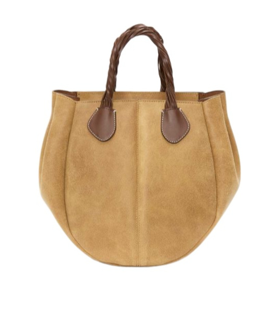 Jw Anderson Suede Tote Bag In Nude