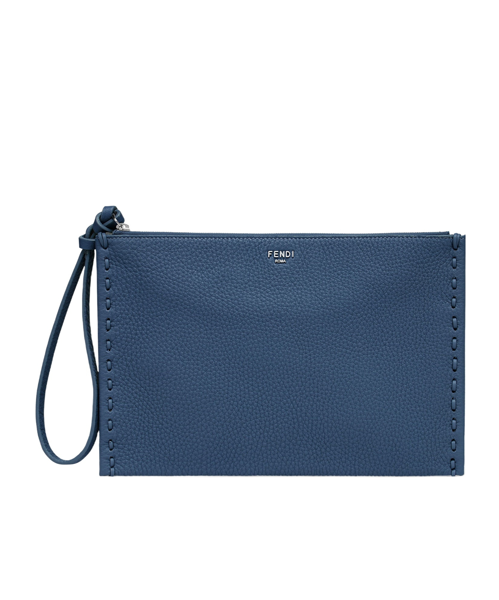 Fendi Peekaboo Flat Clutch In Blue