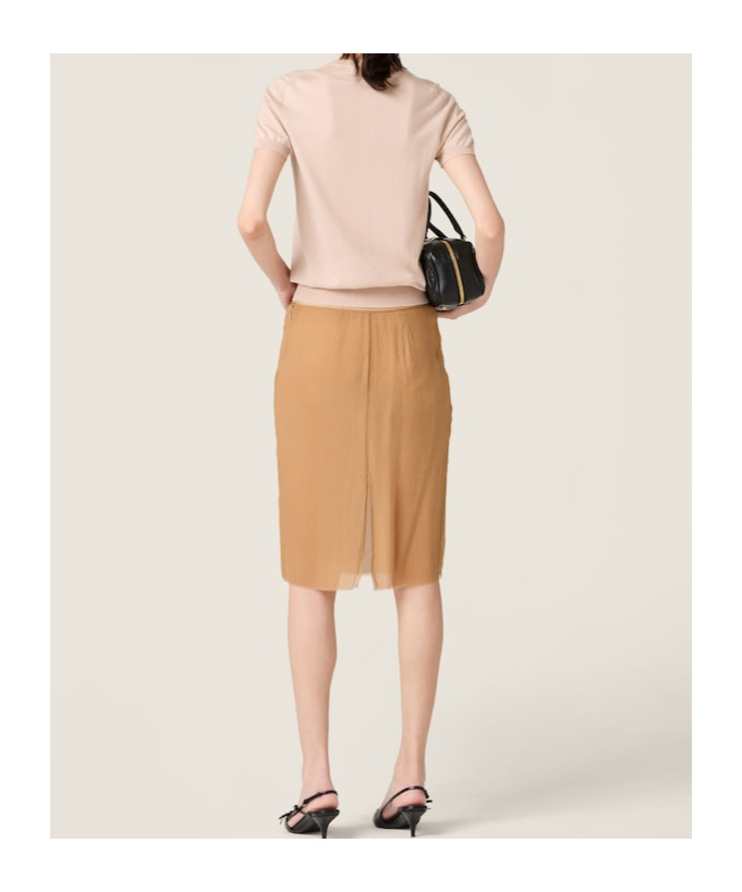 Miu Miu Logo-jacquard Top In Nude