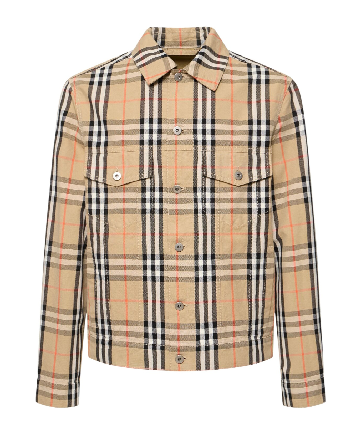 Burberry Classic Check Wool Flannel Shirt For Men