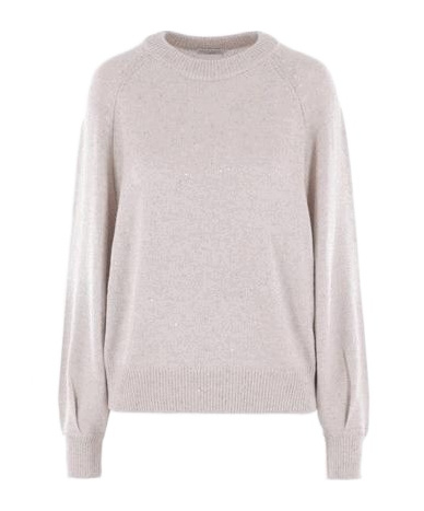 Brunello Cucinelli Long-sleeved Sweater In Neutral