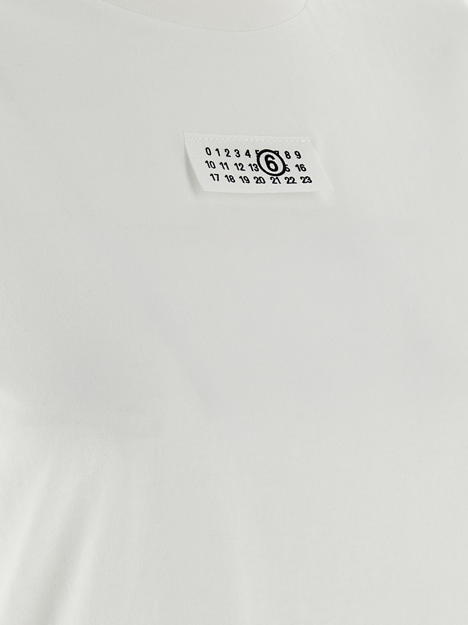 Mm6 Maison Margiela Short-sleeve Crewneck T-shirt In White