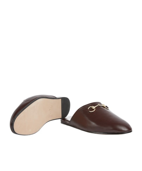 Gucci Men's Mule With Horsebit In Brown