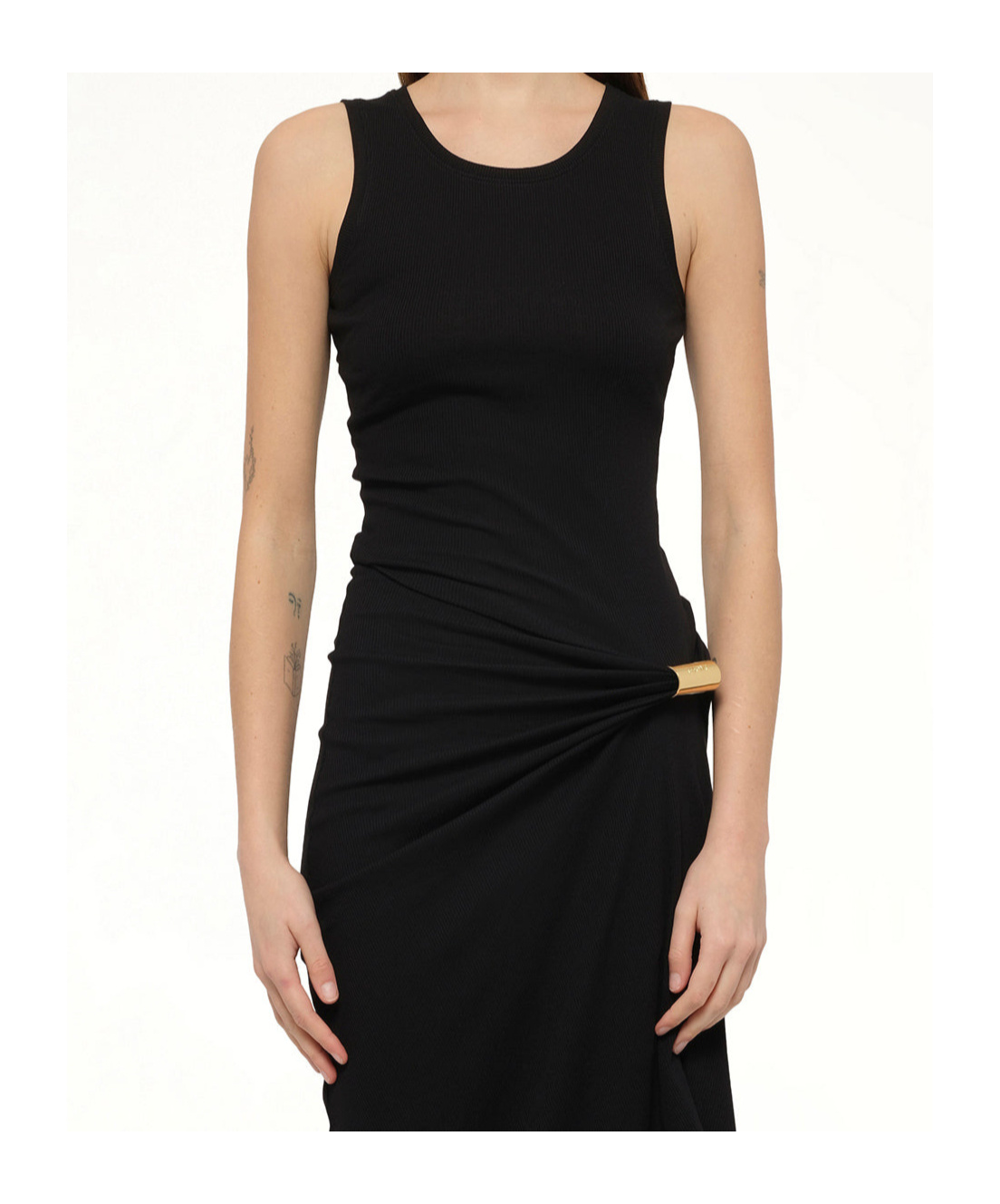Loewe Women Cotton Tank Top Dress In Black