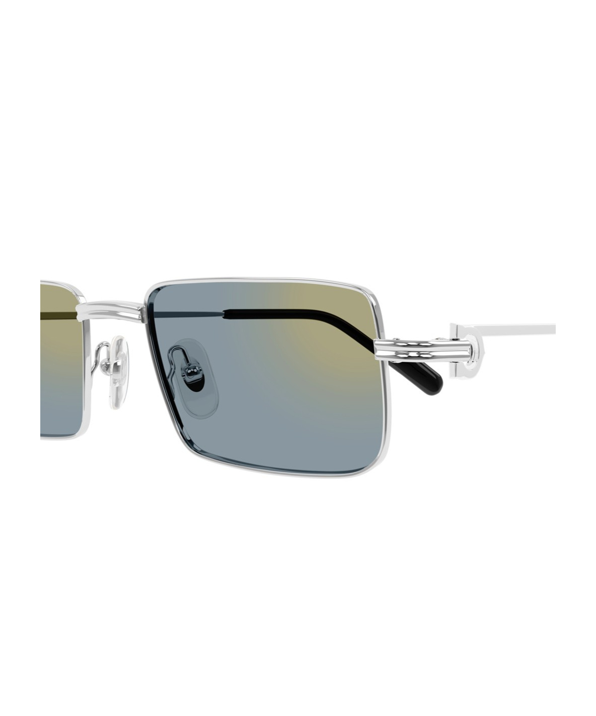 Cartier Rectangular Frame Sunglasses In Blue
