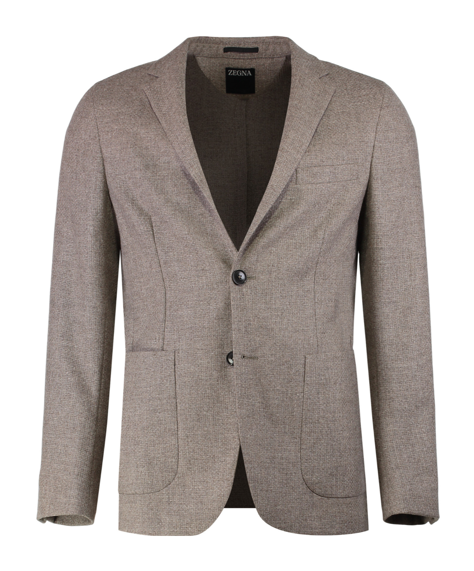 Zegna Single-breasted Notched-lapel Blazer In Gold