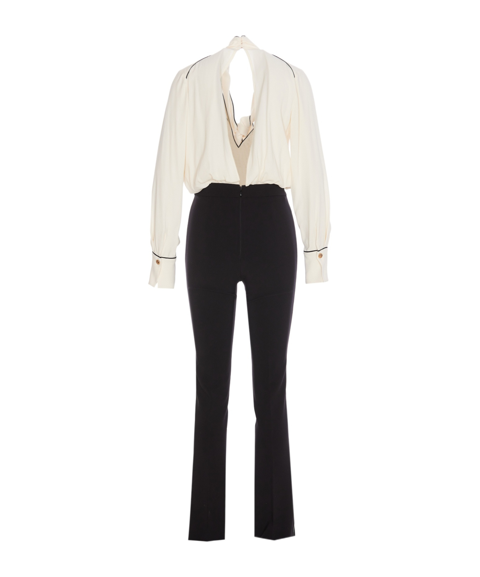 Elisabetta Franchi V-neck Jumpsuit In Black