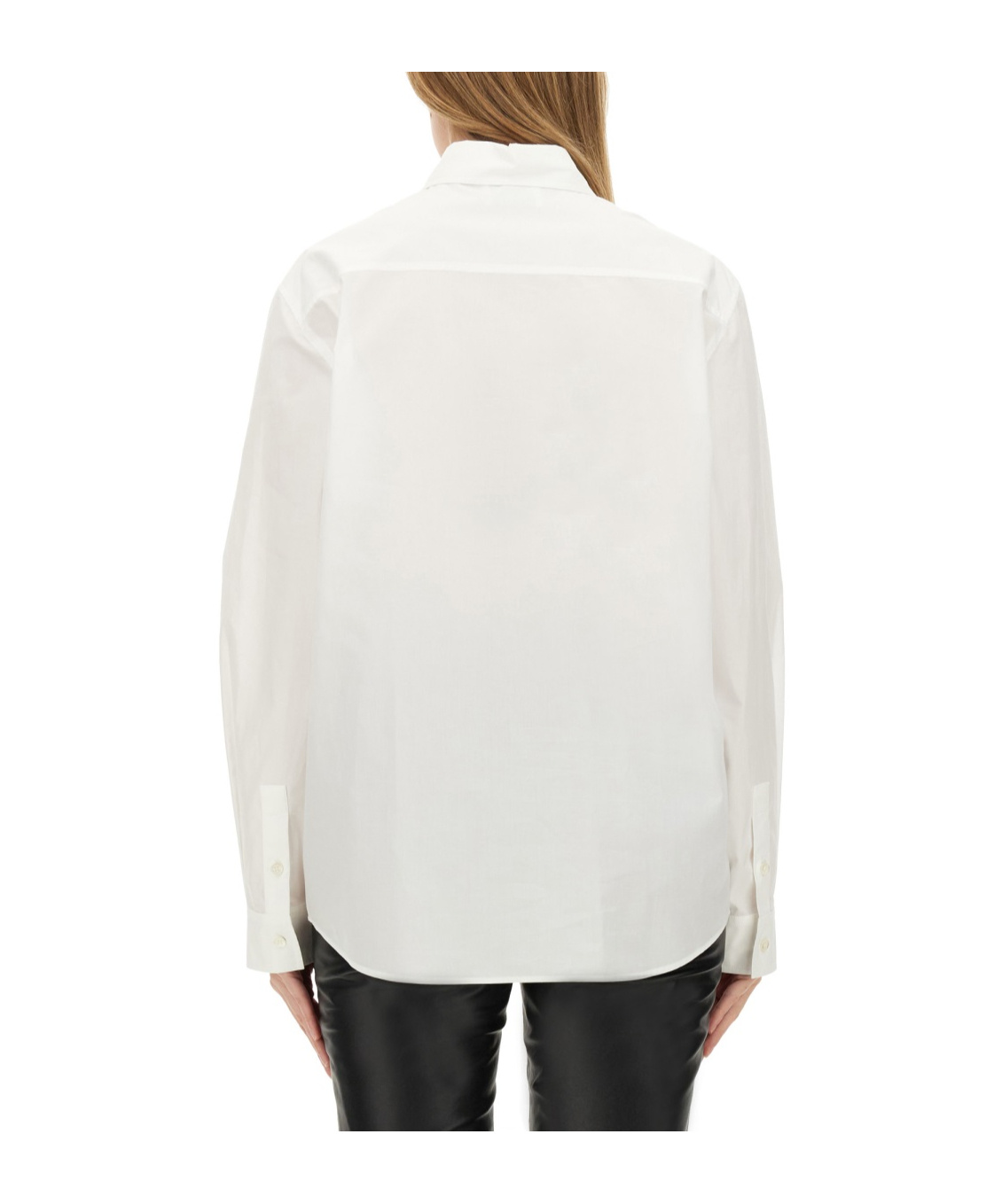 Moschino Cotton Shirt With Long Sleeves And Regular Fit In White