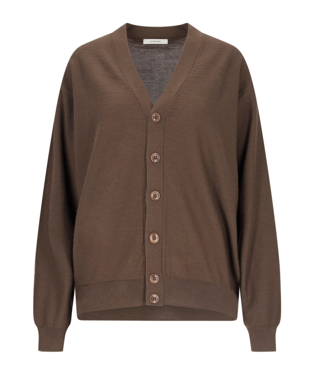 Lemaire Neckline Cardigan In Brown