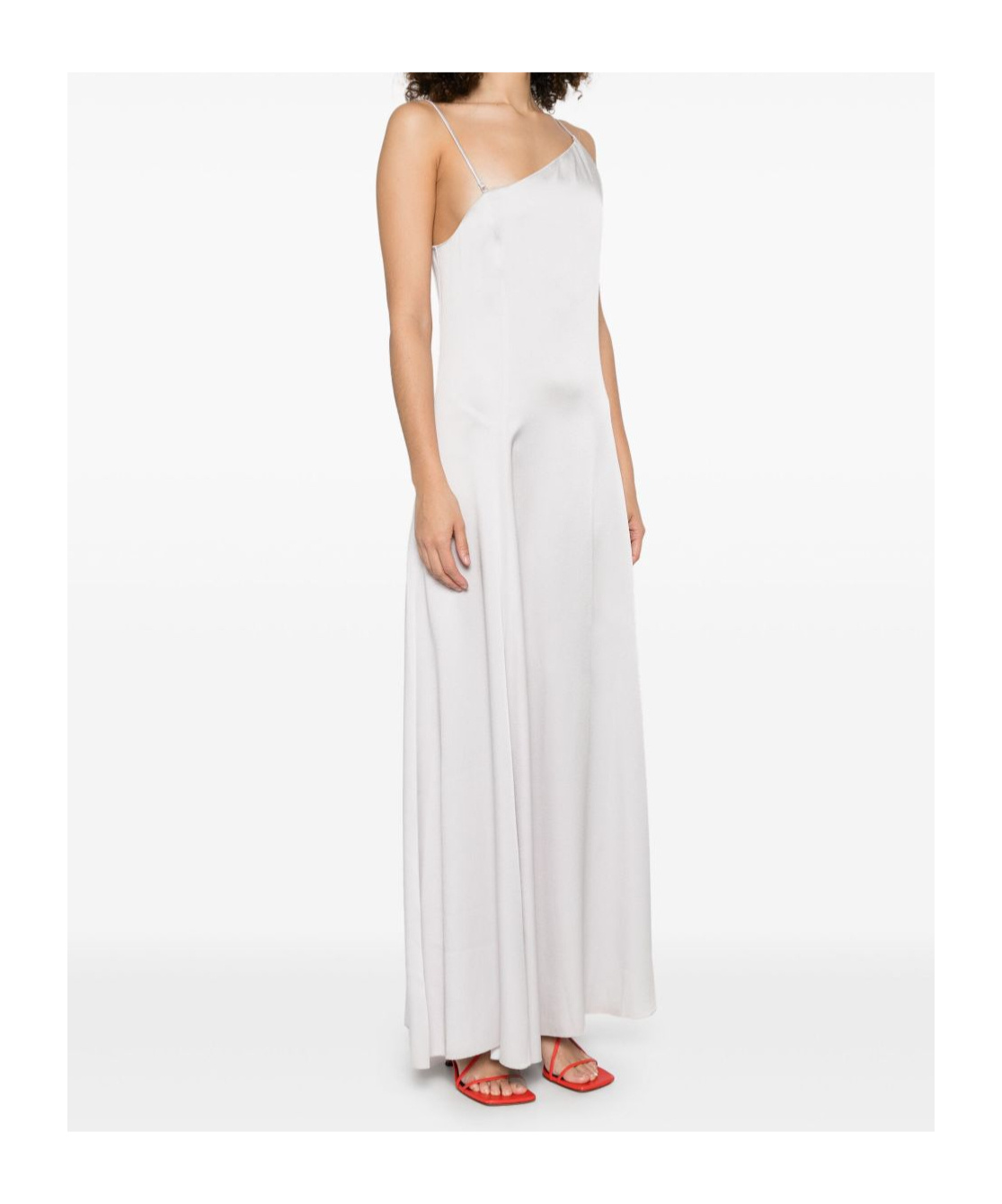 Forte Forte White Maxi Dress With Single Shoulder Strap