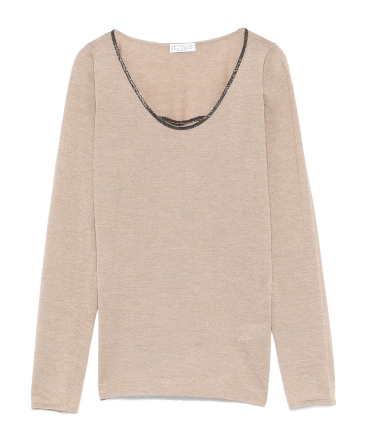Brunello Cucinelli Lightweight Knit Crewneck Sweater In Pink