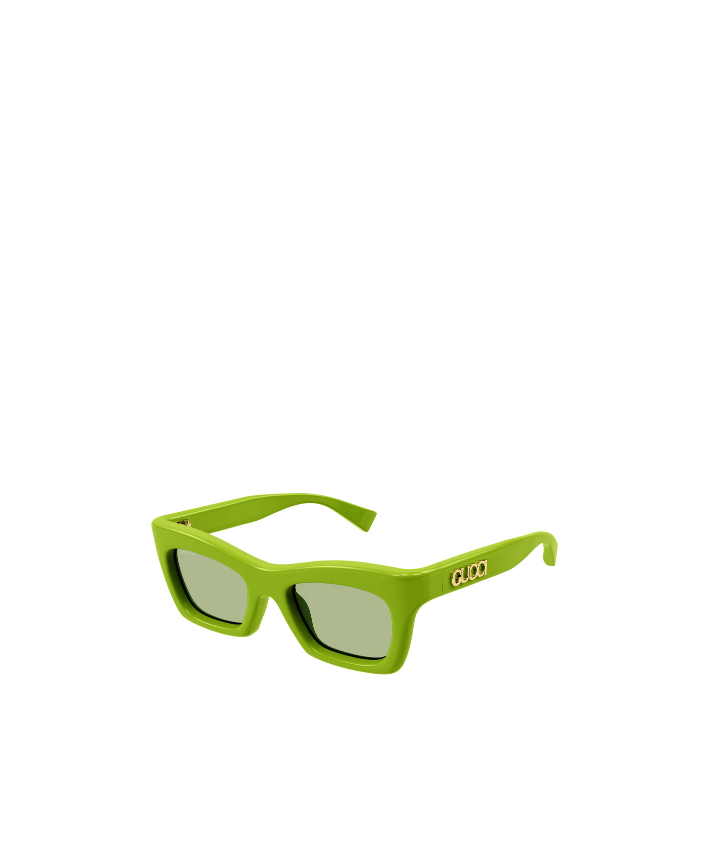 Gucci Rectangle-frame Sunglasses In Green