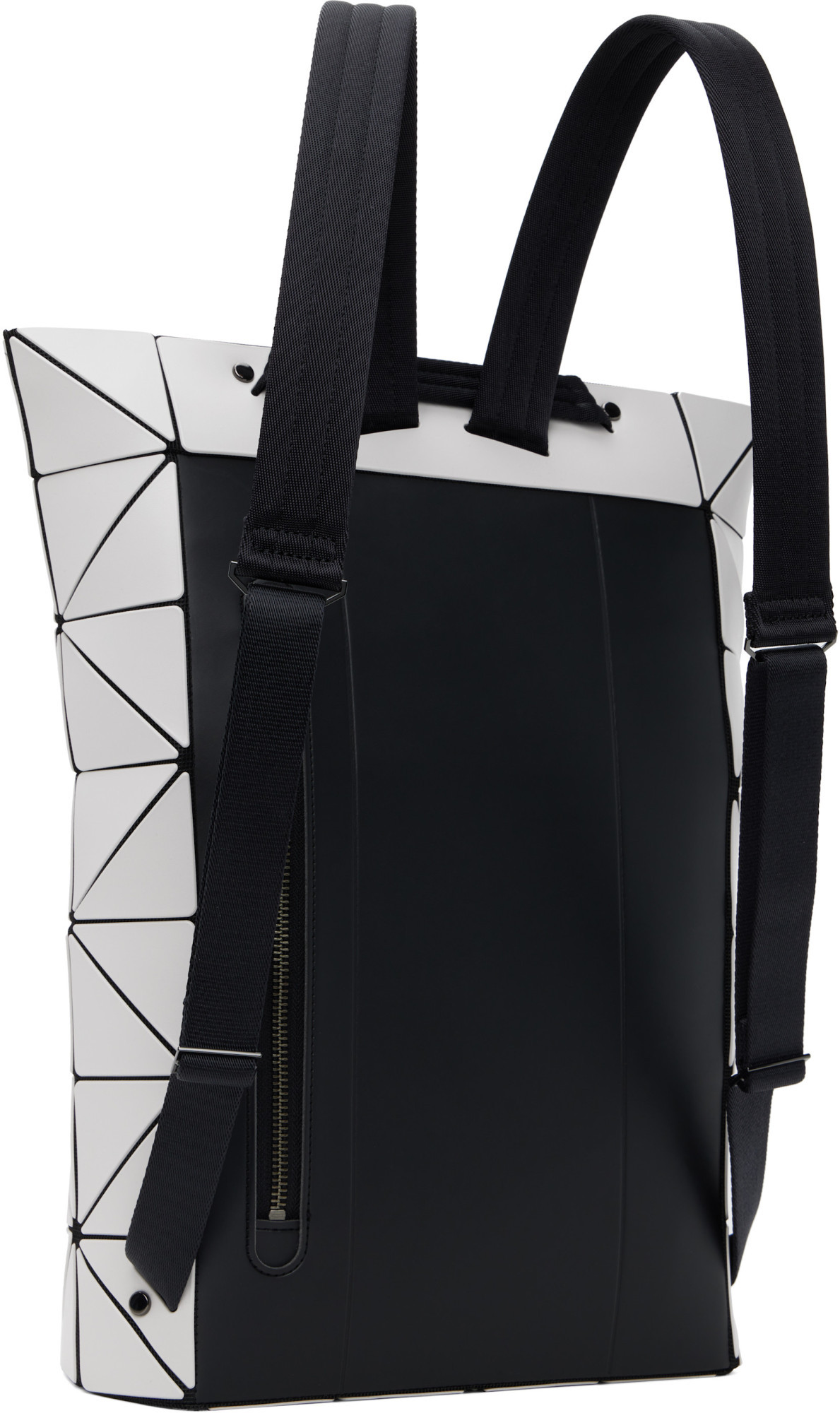 Bao Bao Issey Miyake Gray Blocky Backpack In White