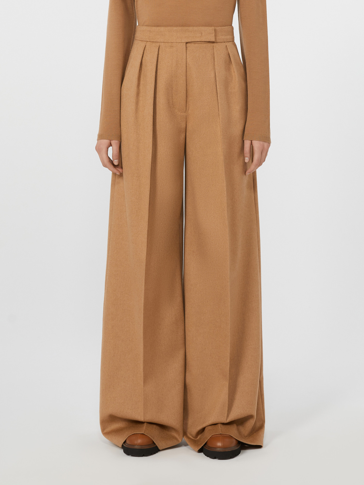Max Mara Flared Casual Pants In Brown