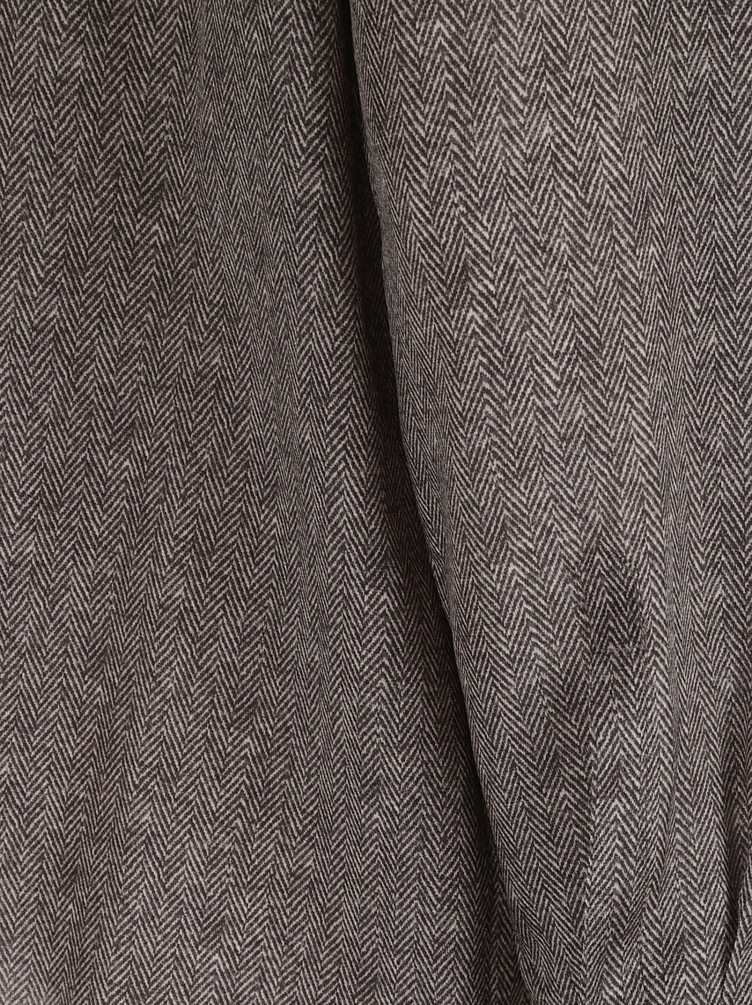 Antonelli Silk Herringbone Shirt With Tie Detail And Classic Collar In Brown