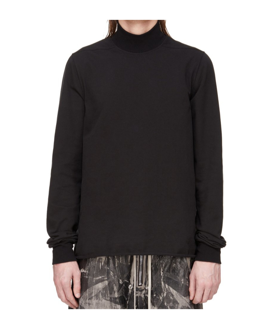 Rick Owens Drkshdw High-neck Cotton Sweatshirt In Black