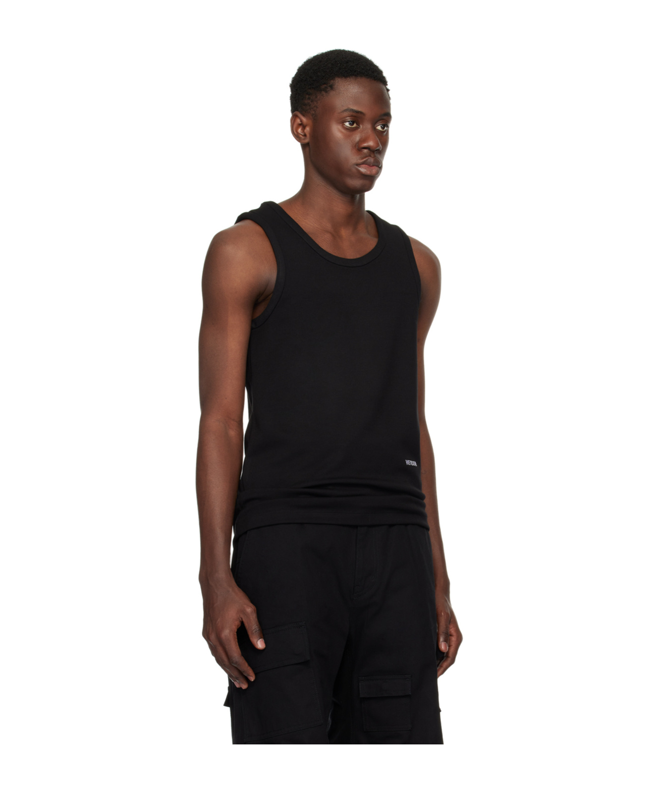 We11 Done Plain Knitted Vest In Black