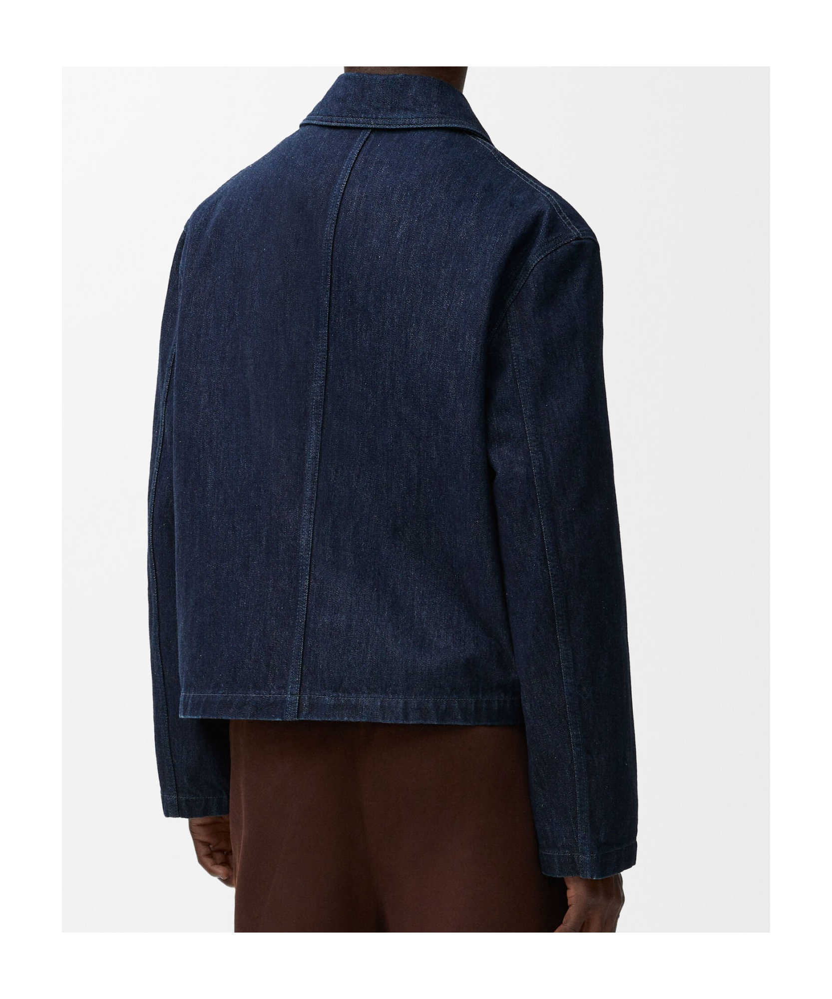 Loewe Mens Indigo Blue Workwear Relaxed-fit Denim Jacket In Black