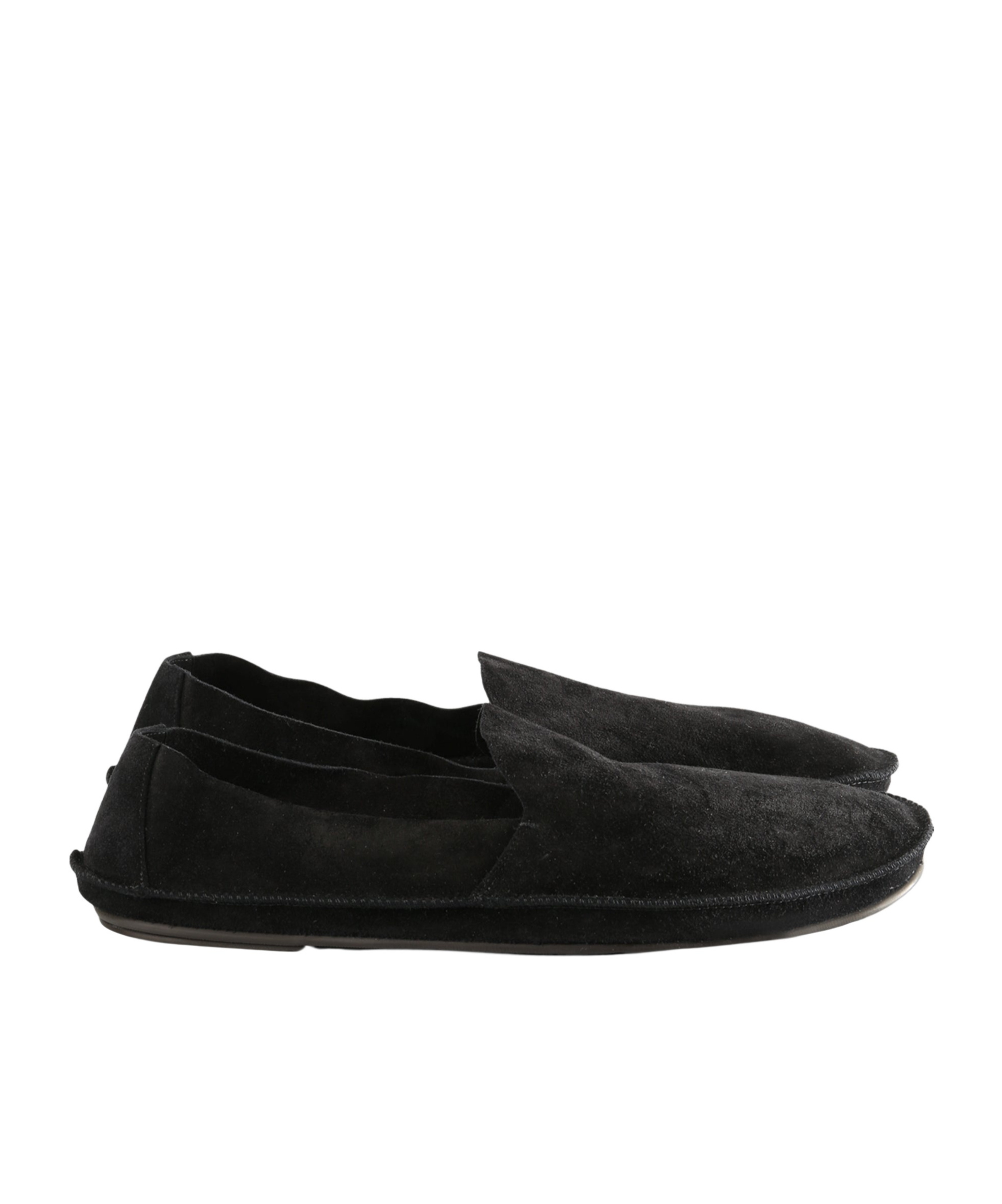 The Row Round Toe Loafers In Black