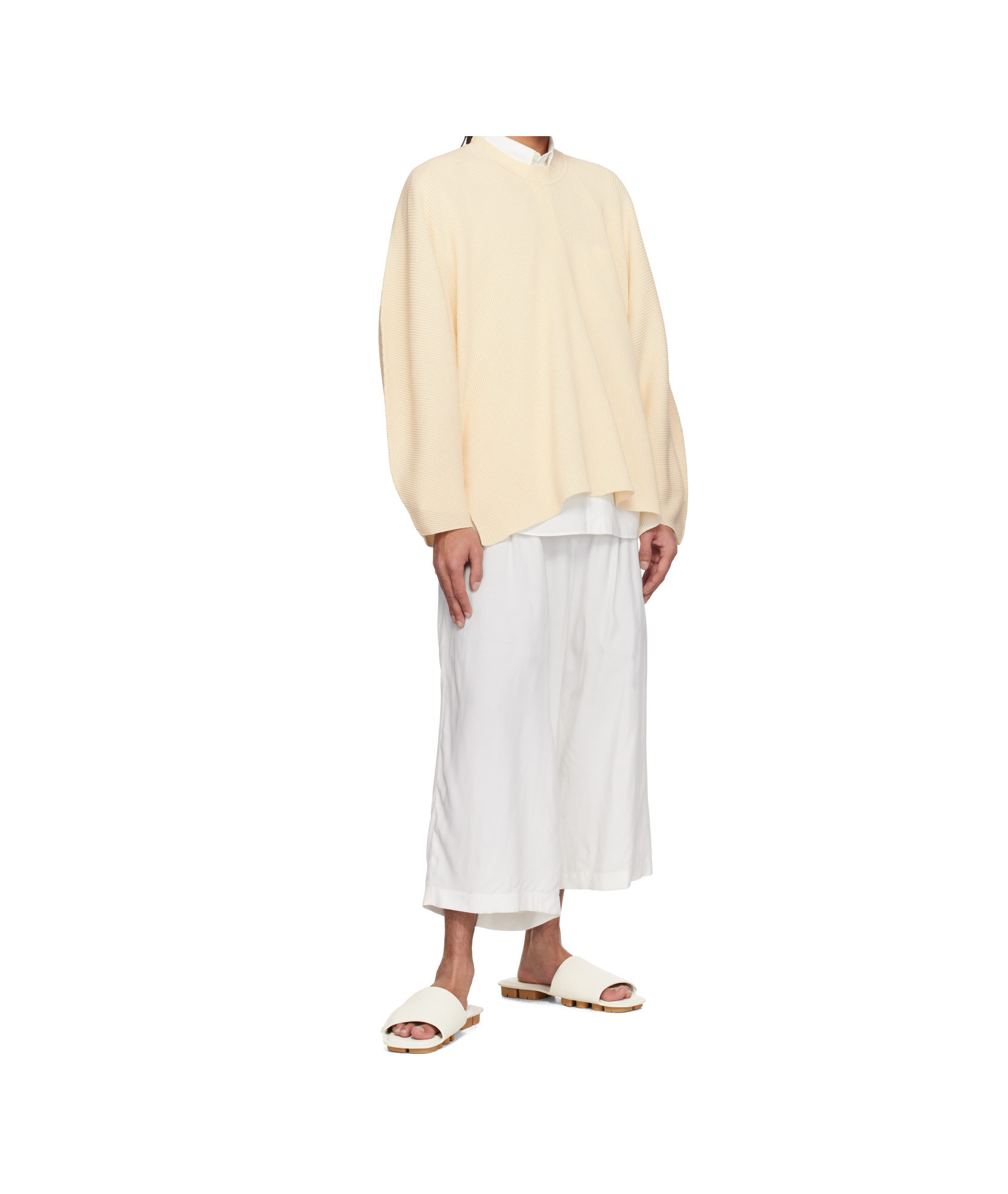 Issey Miyake Long-sleeved Sweater In Nude