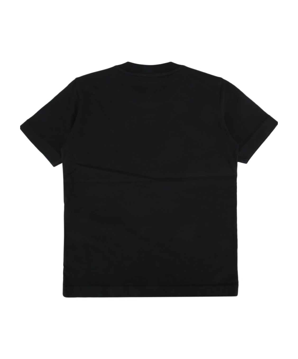 Stone Island Junior Compass-patch Crewneck T-shirt In Black