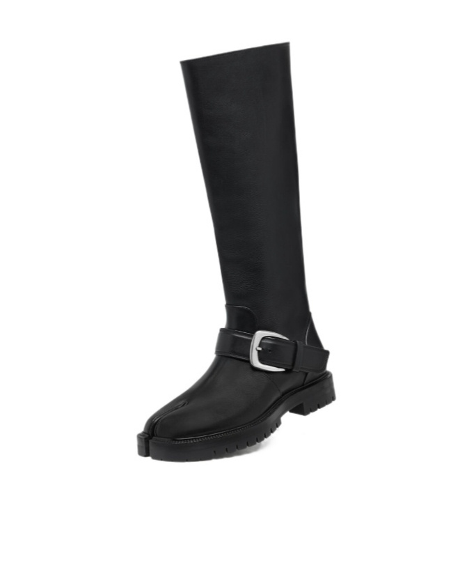 Maison Margiela Tabi County Knee Boots In Black