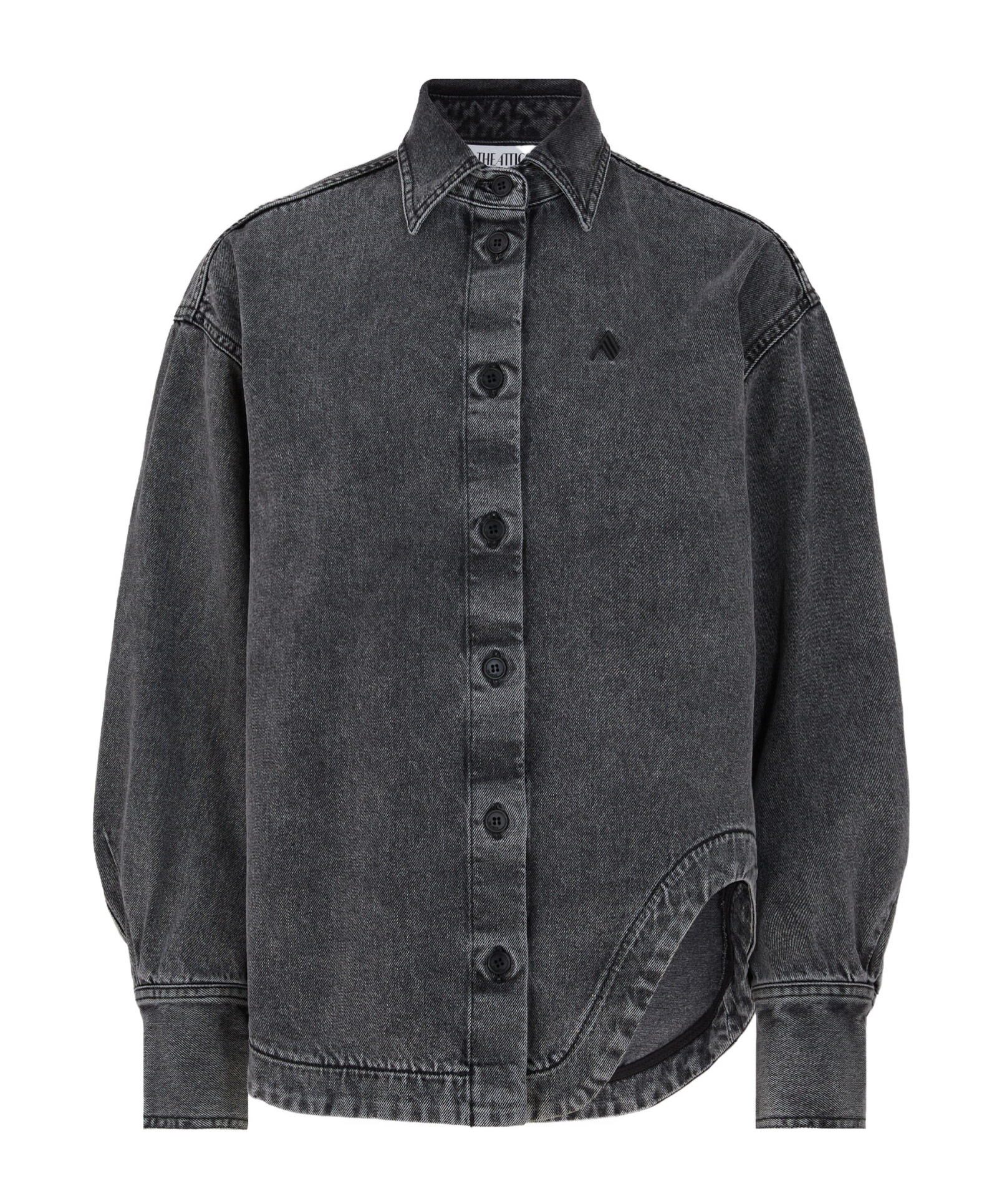 ATTICO THE ATTICO ELIZA SHAPED SPLIT DENIM SHIRT