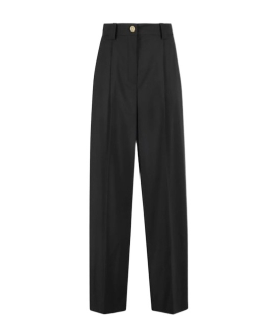 Alysi High-rise Wide-leg Trousers In Black