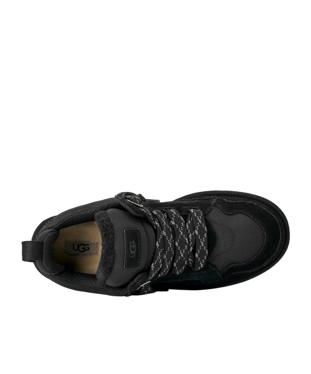 Ugg Black Suede And Mesh Lowmel Sneakers In Black