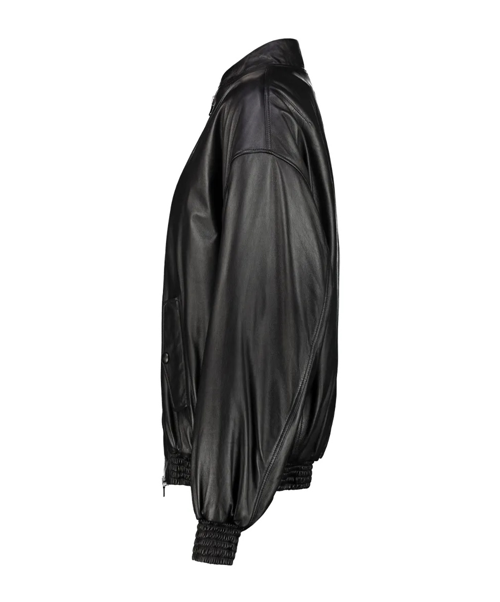 WARDROBE.NYC ZIPPERED LONG-SLEEVED LEATHER JACKET