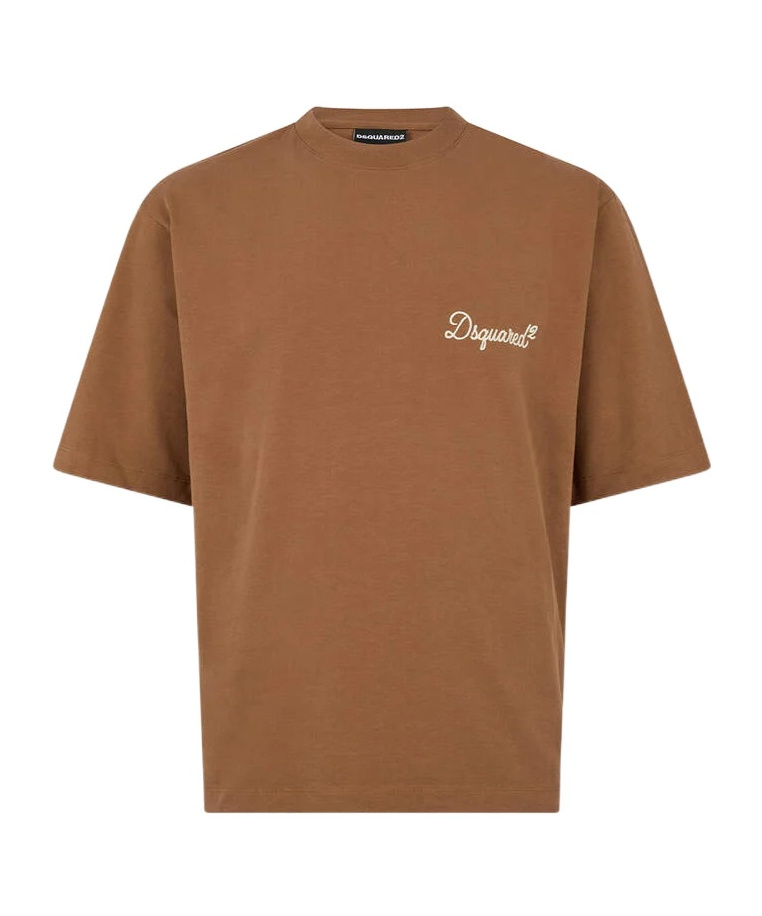 Dsquared2 Signature Loose Fit T-shirt In Brown