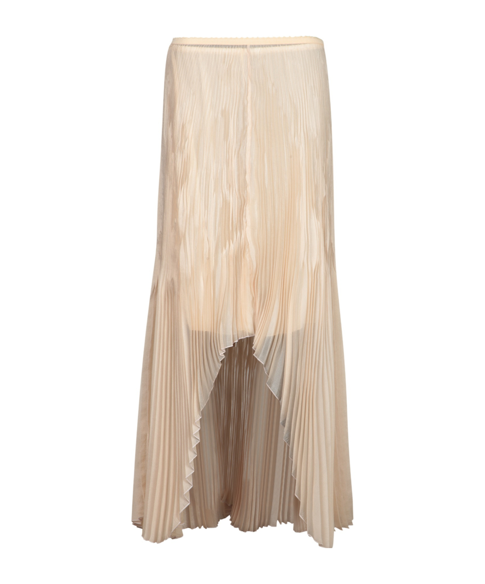 Forte Forte Pleated Asymmetric Midi Skirt In Neutral
