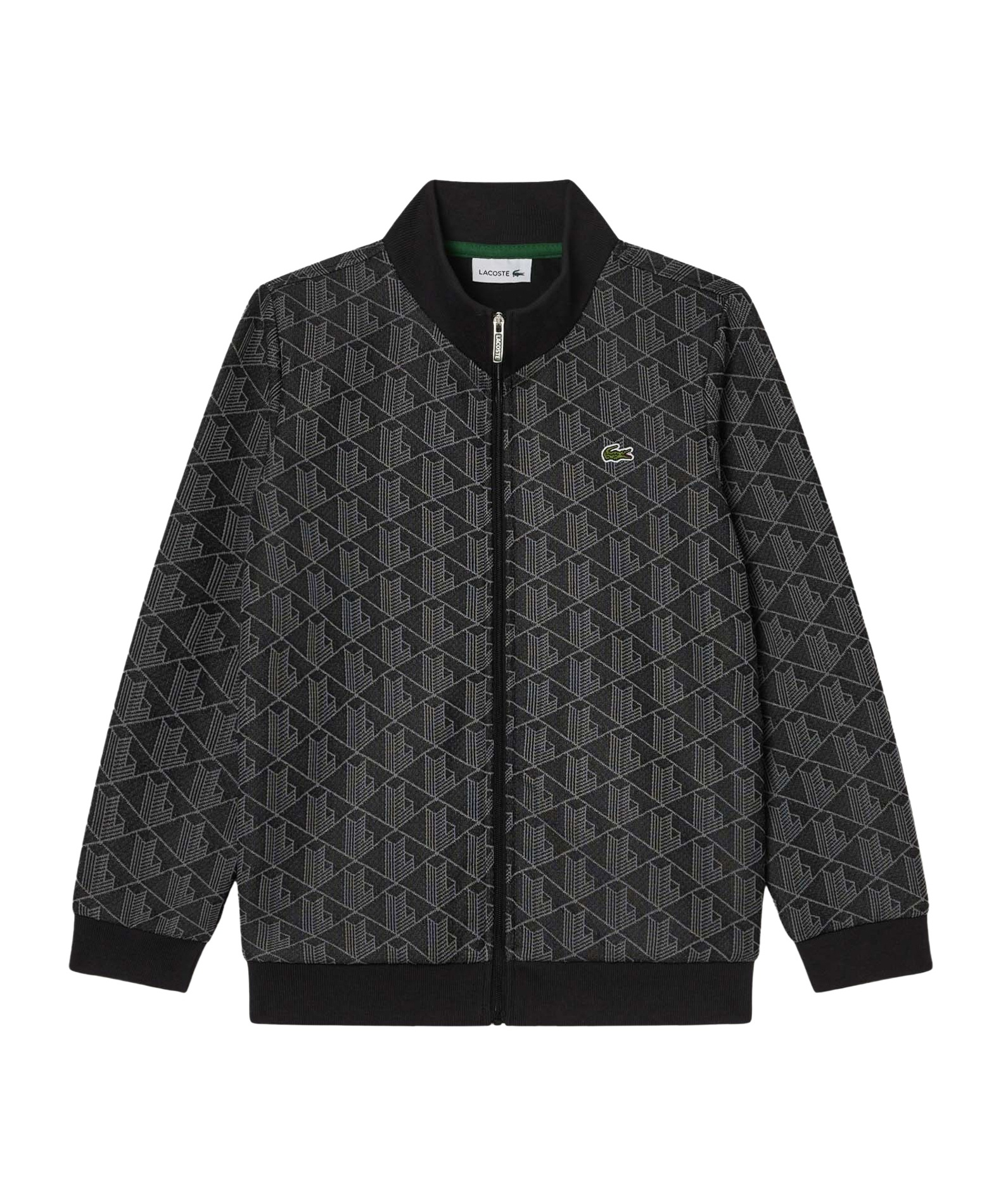 Lacoste Monogram Sweatshirt In Black