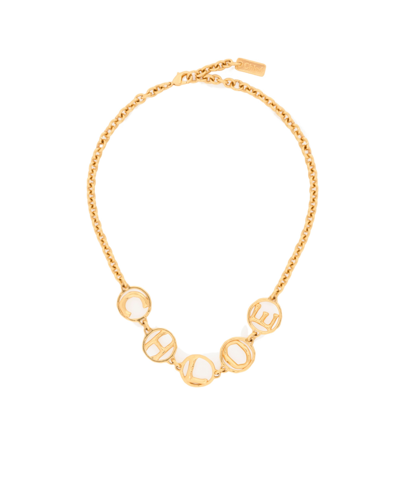 Chloé Script Choker In Gold