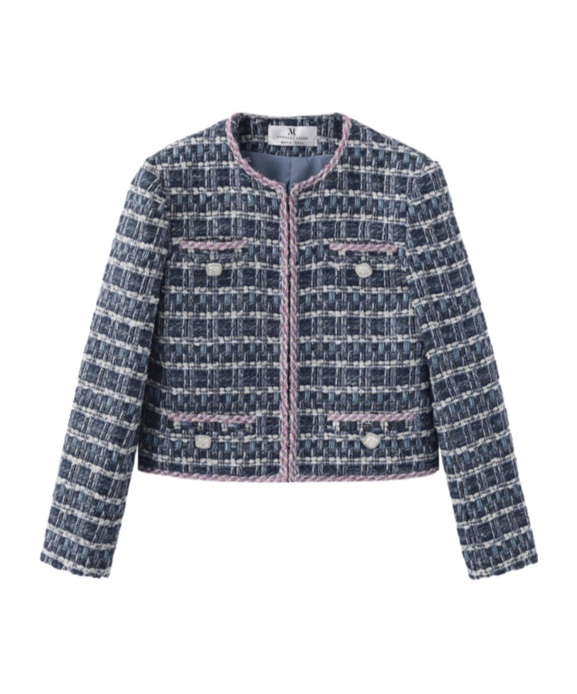 Marissa Chiara Long-sleeved Casual Jacket In Gray