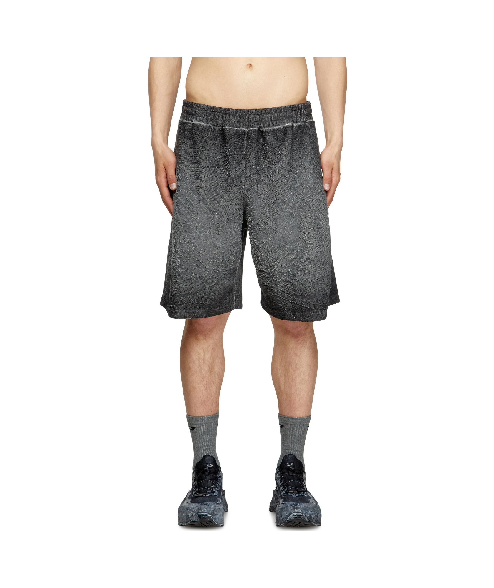 Diesel P-crowde Shorts In Gray