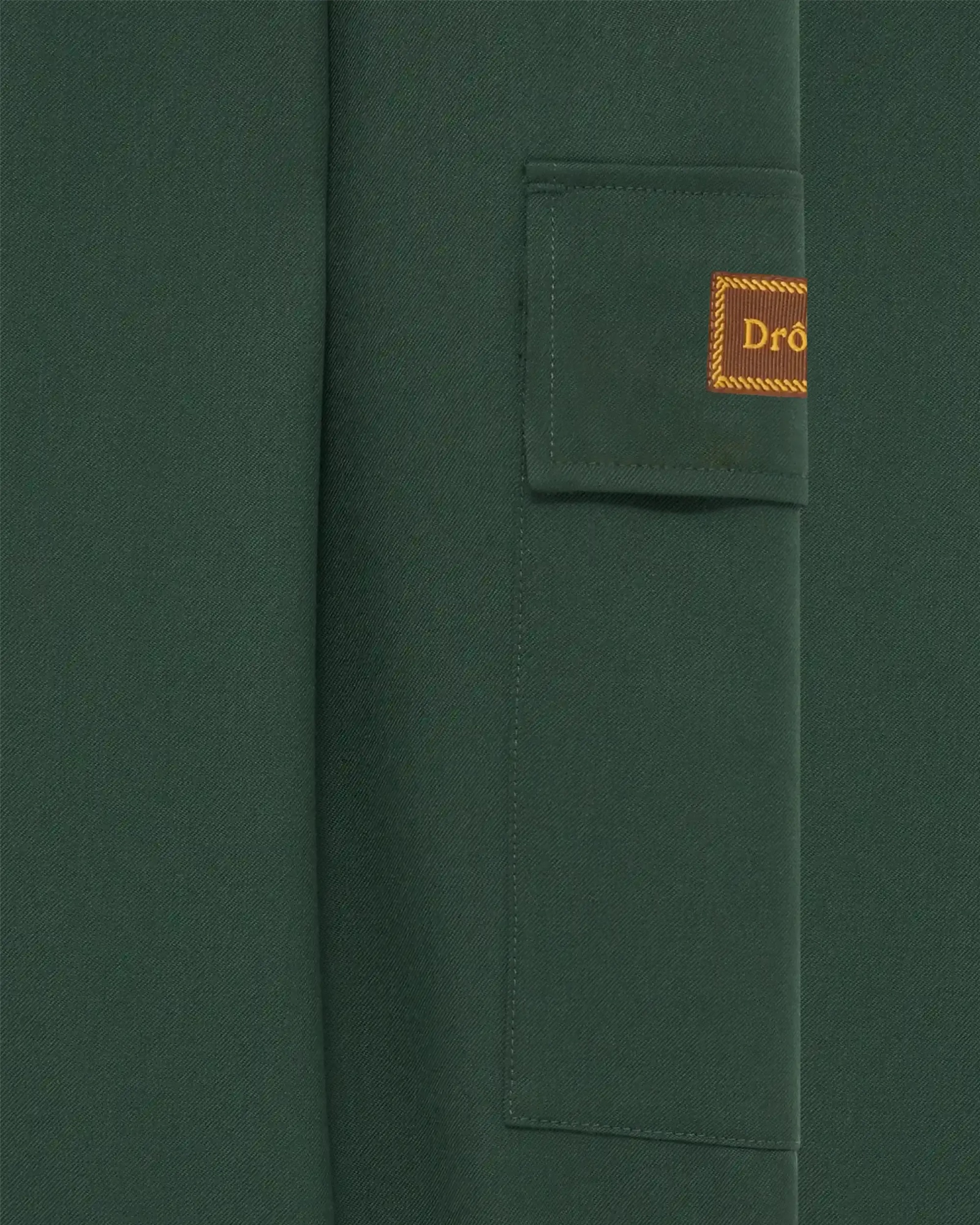 Drôle De Monsieur Straight Leg Cargo Wool Pants With Pleats In Green