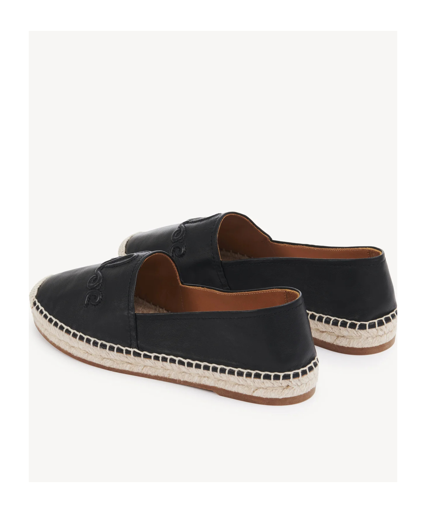 Shop Chloé Isla Espadrilles In Black