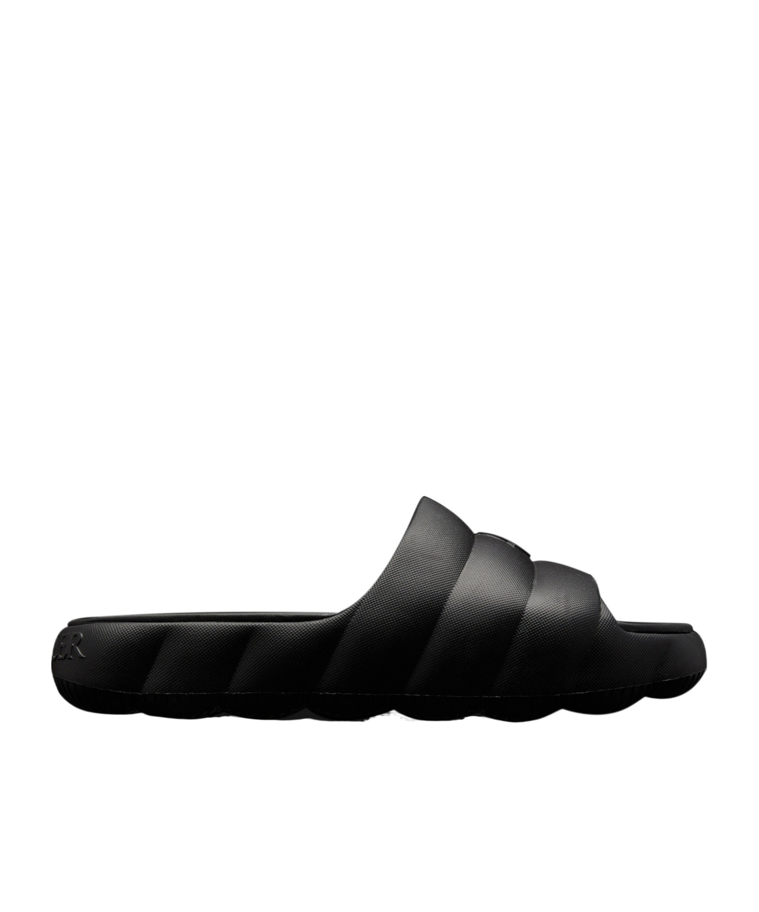 Moncler Lilo Rubber Slide Sandals In Black | ModeSens