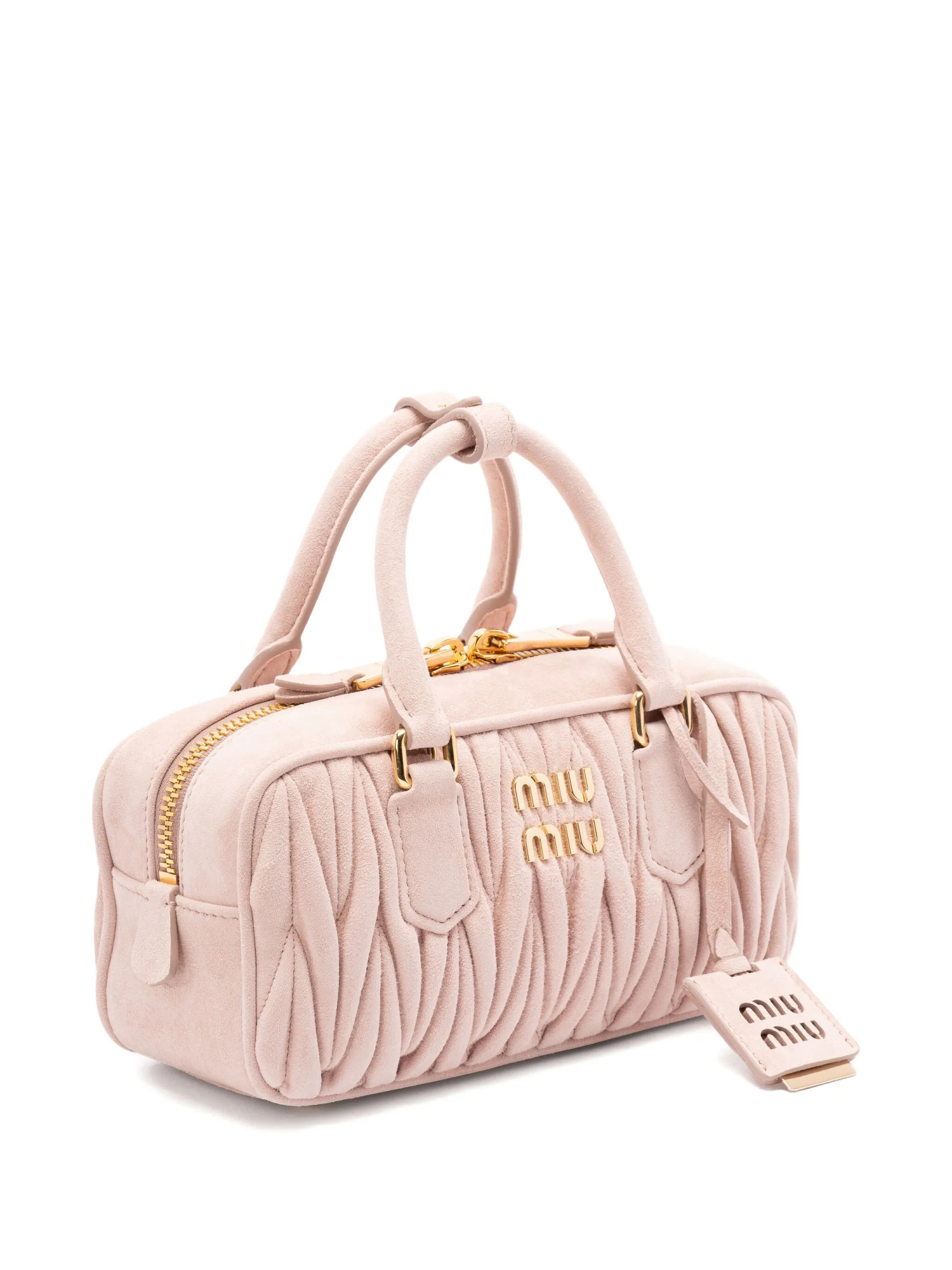Miu Miu Zipper Shoulder Bag In Neutral