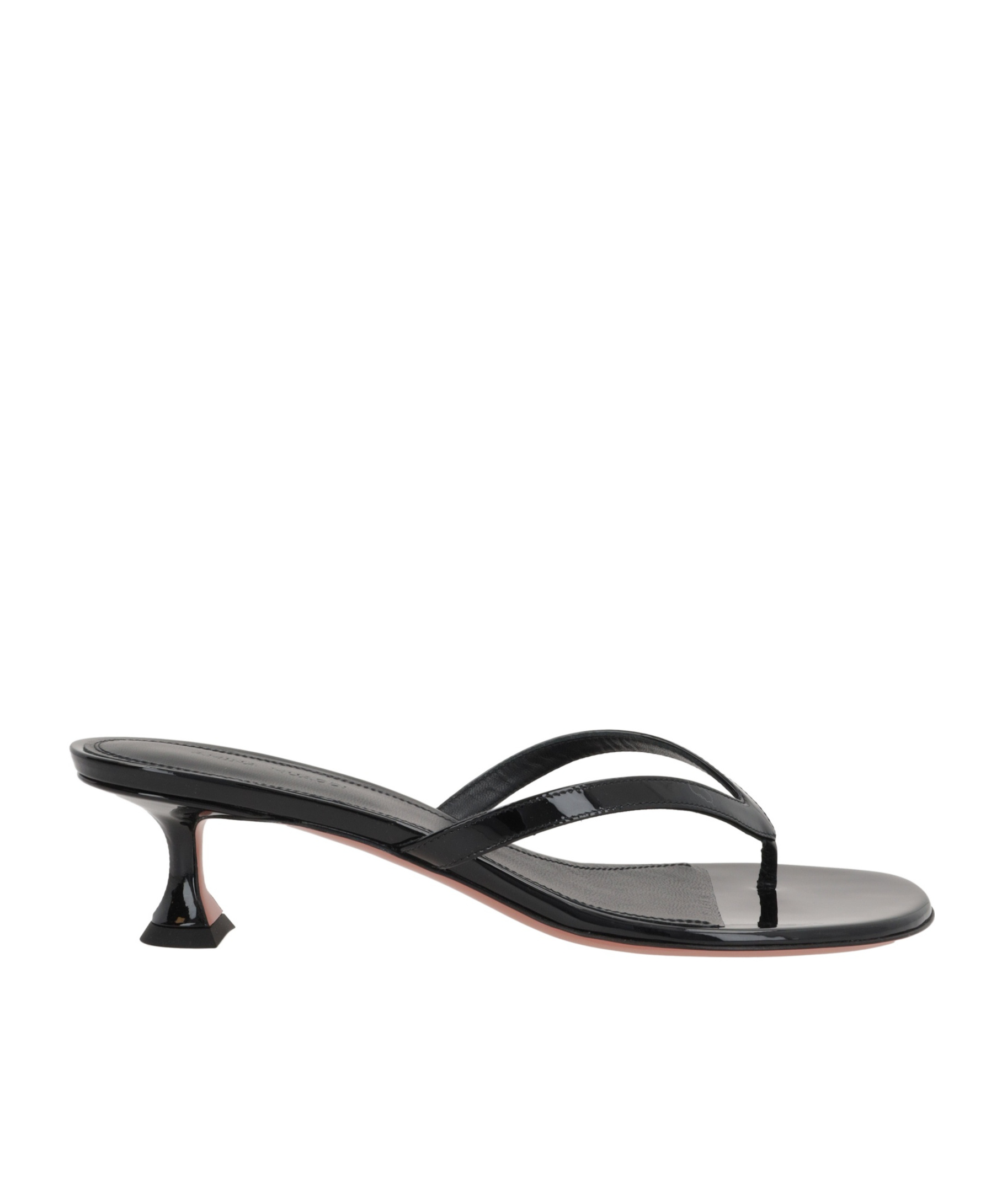 Shop Amina Muaddi Juliette Thong Sandals In Patent Leather