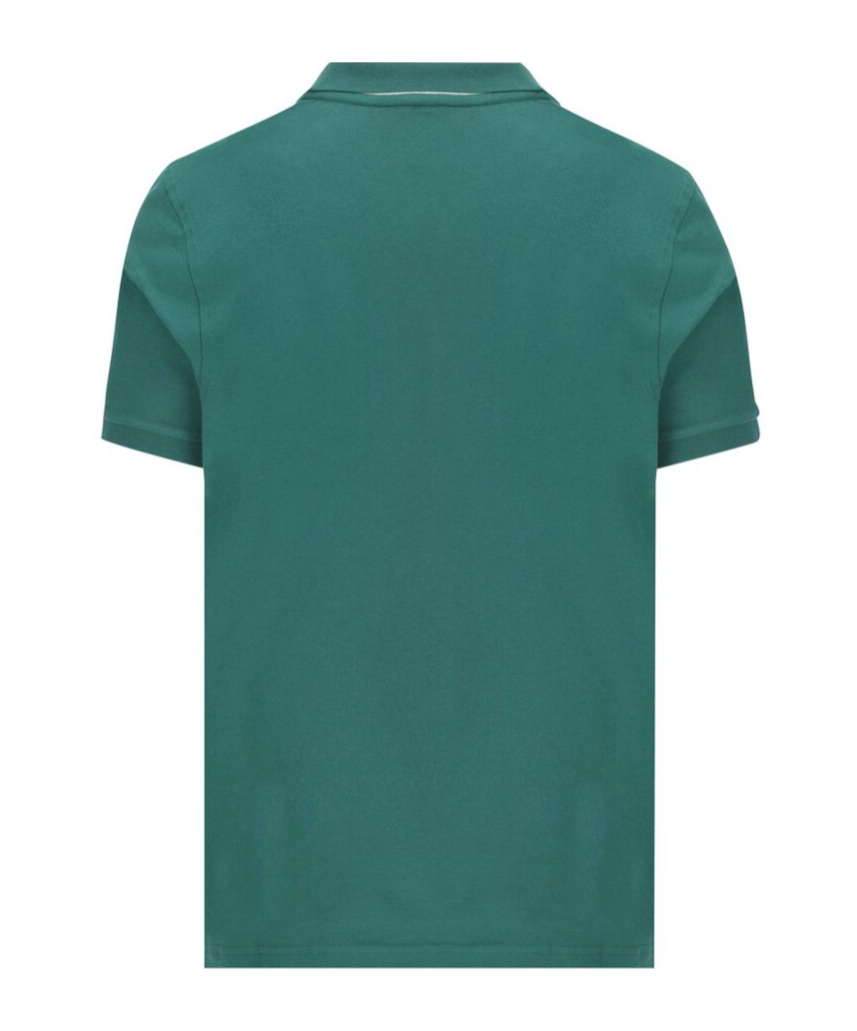 Fay Logo-embroidered Short-sleeved Polo Shirt In Green