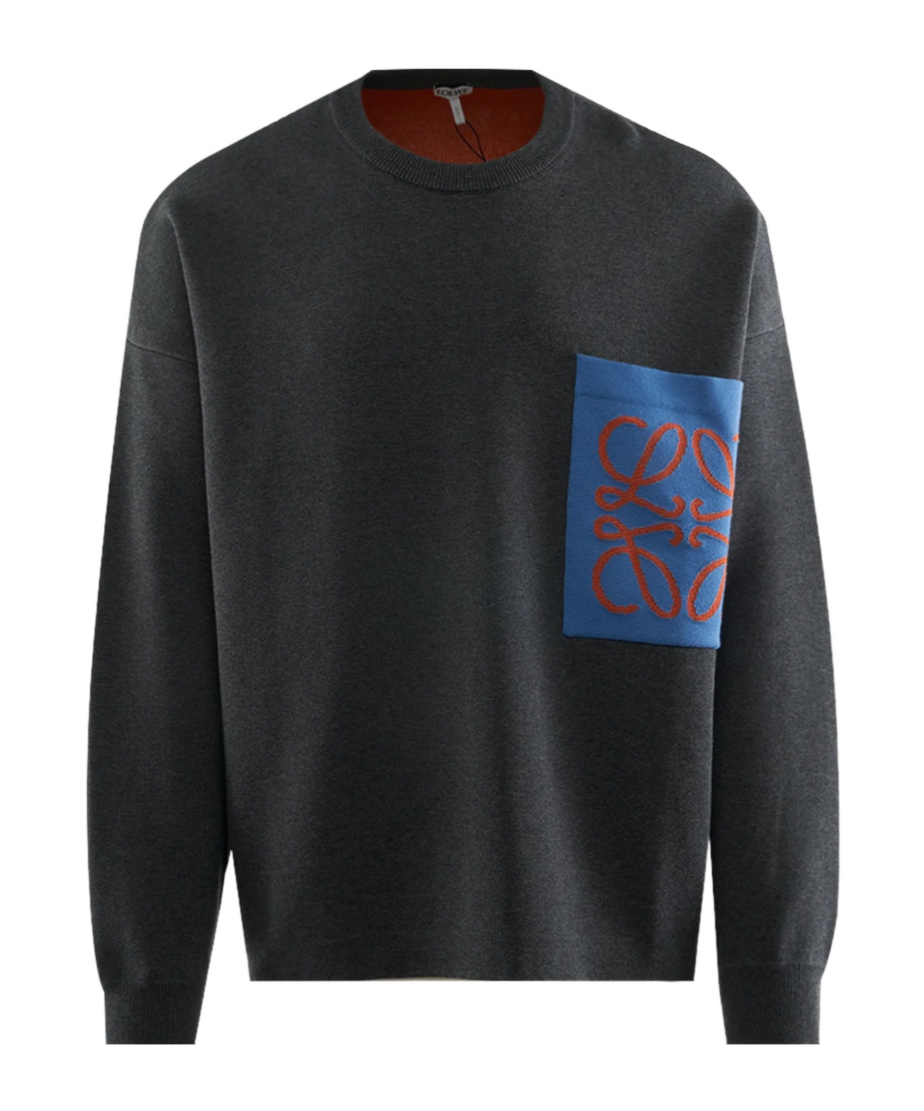 Loewe Logo-patch Pocket Sweater In Black