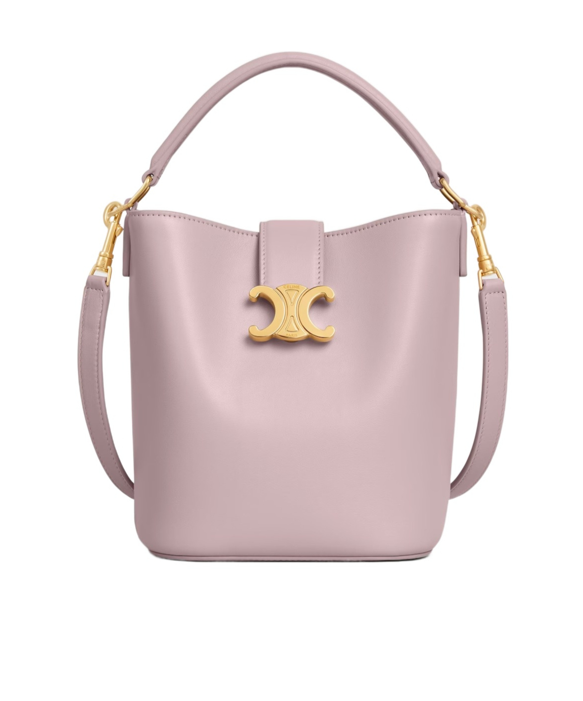Celine Small Bucket Louise In Smooth Calfskin In Pink