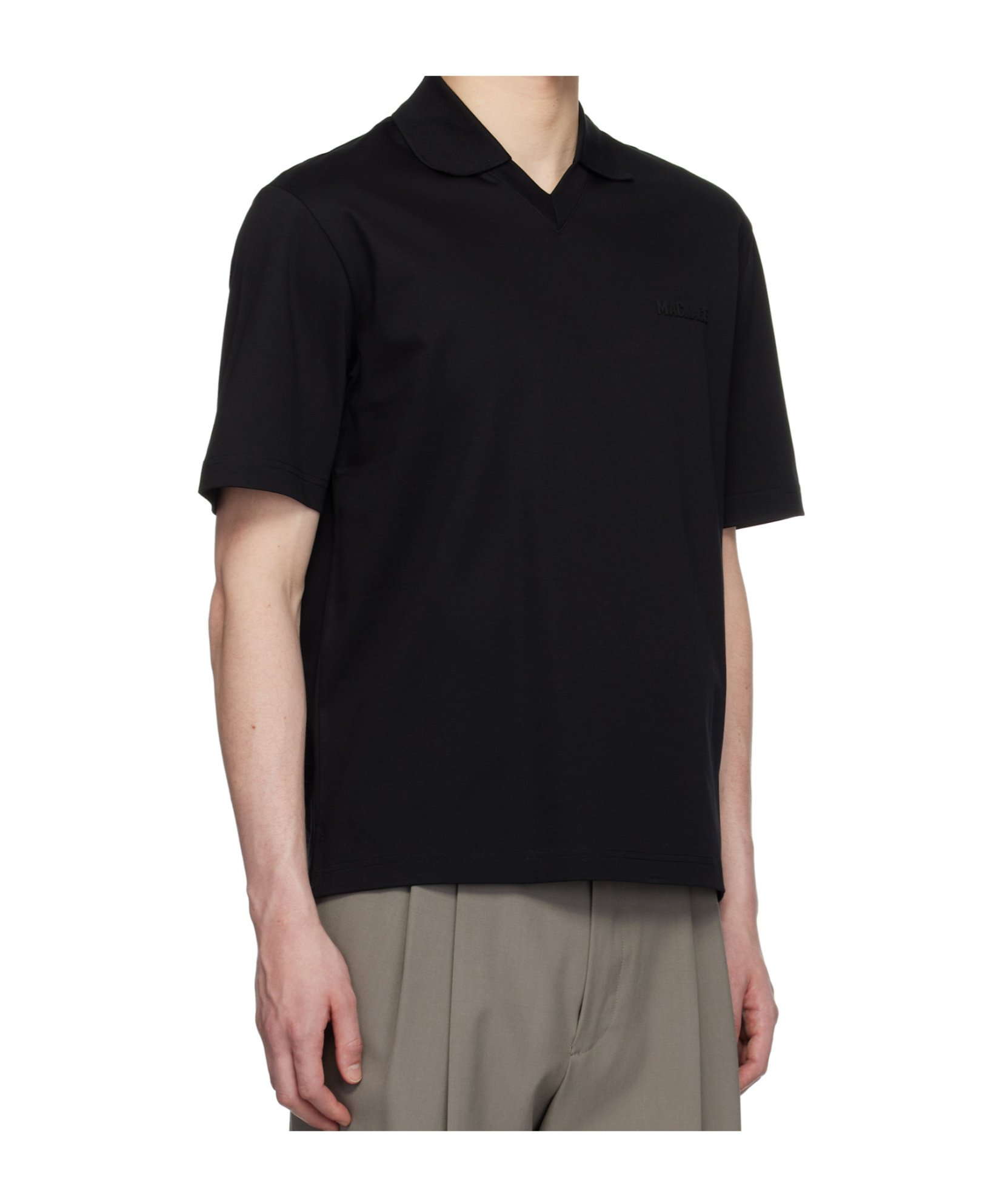Mackage Short-sleeved Polo Shirt In Black