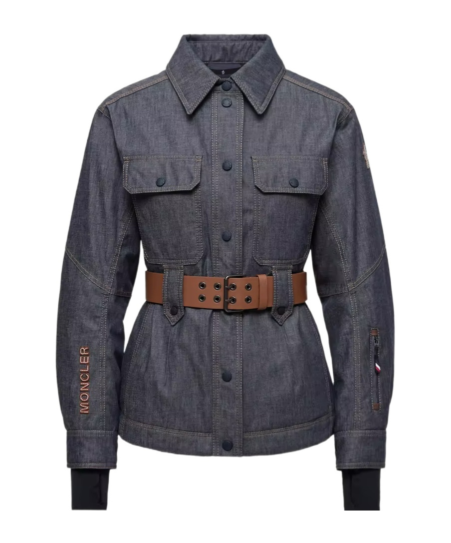 Moncler Daintree Hooded Down Ski Jacket In Gold