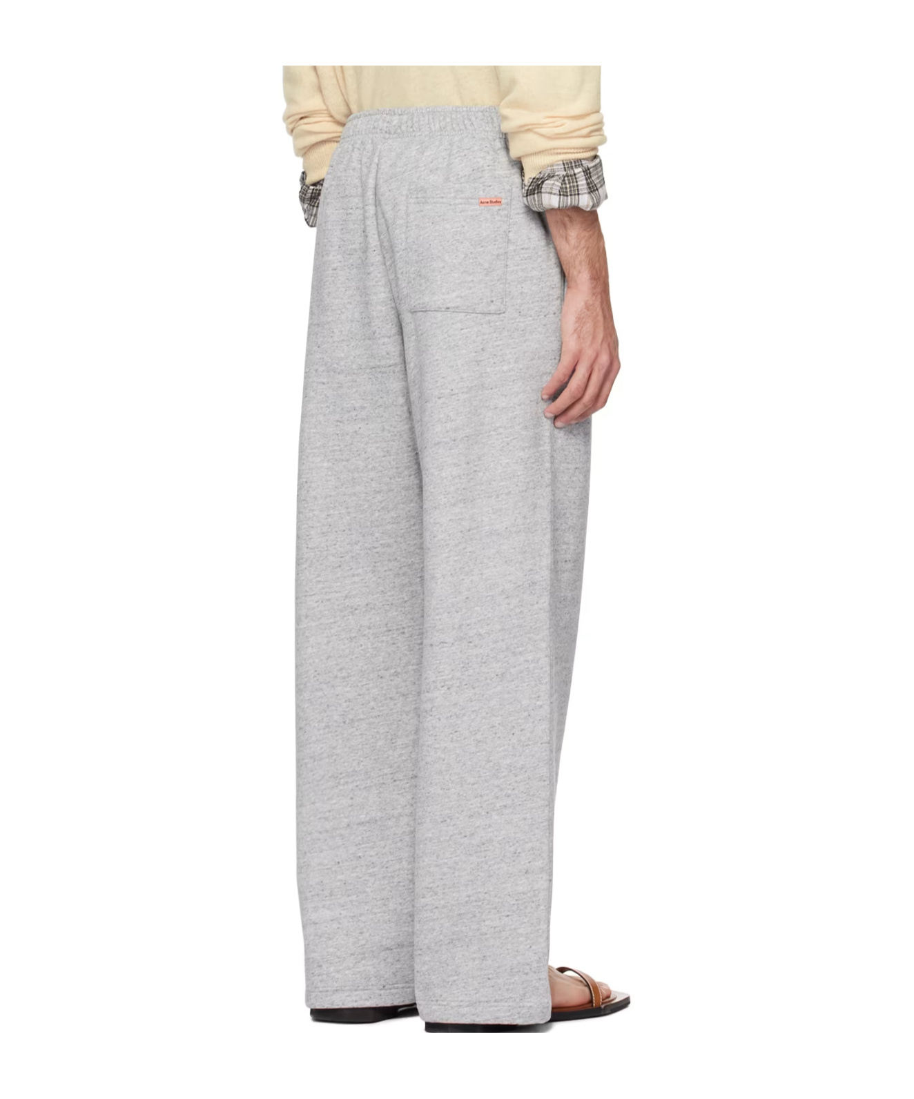 Acne Studios Logo Attachment Detail Sweatpants In Gray